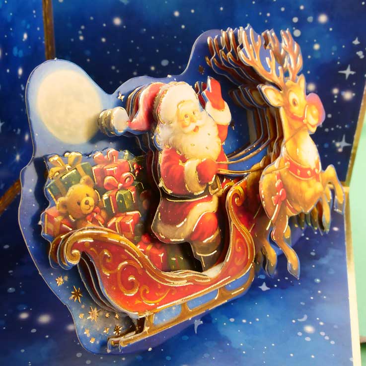 Father Christmas Fun Decoupage Topper Sheet