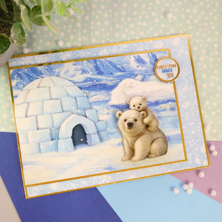 Polar Bears Decoupage Topper Sheet