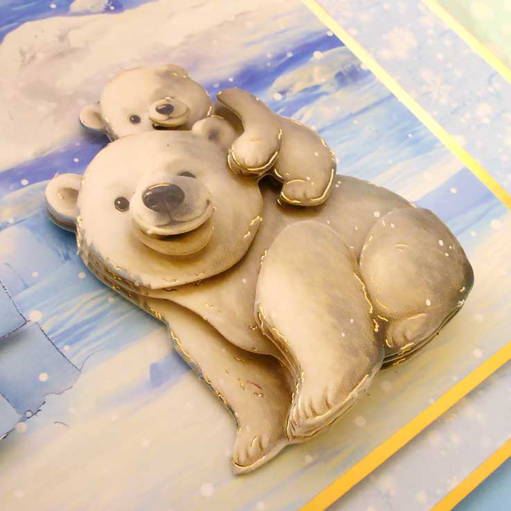 Polar Bears Decoupage Topper Sheet