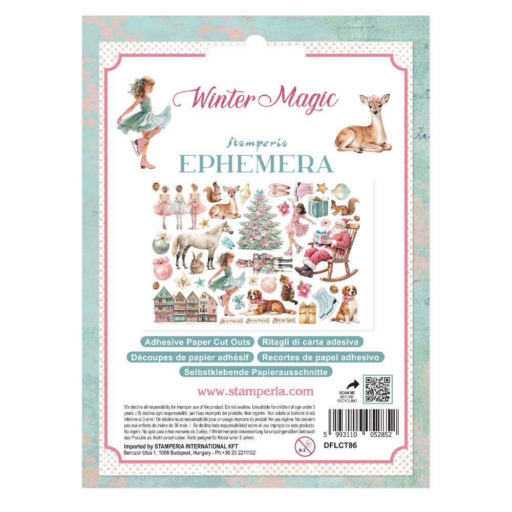 Printed Decorative Ephemera For Art And Craft - Winter Magic