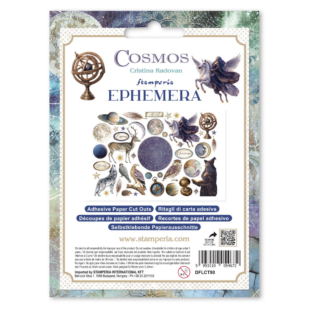 Printed Decorative Ephemera For Art And Craft - Cosmos