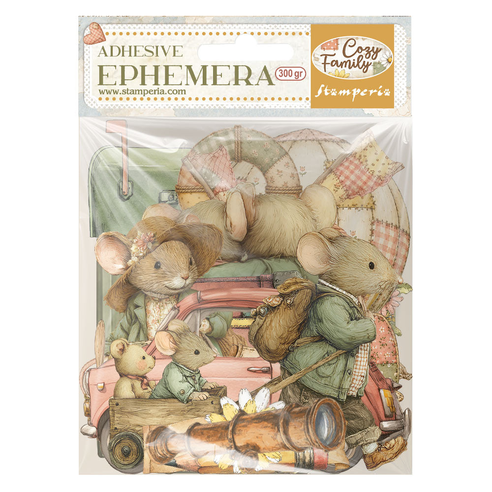 Printed Decorative Ephemera For Art And Craft - Cozy Family