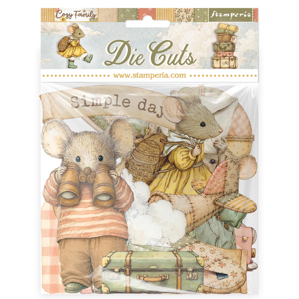 Printed Decorative Die Cuts For Art And Craft - Cozy Family