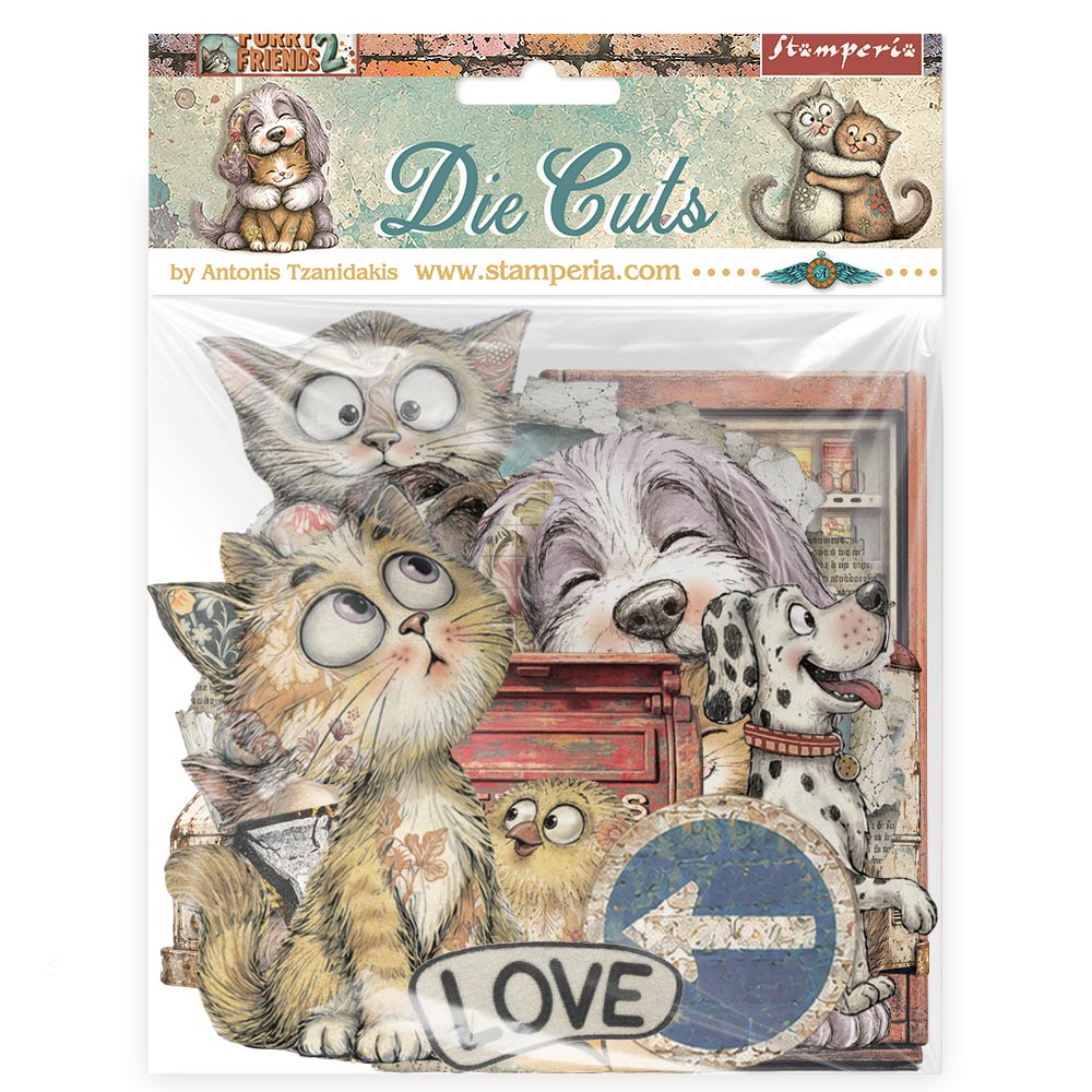 Printed Decorative Die Cuts For Art And Craft - Furry Friends 2