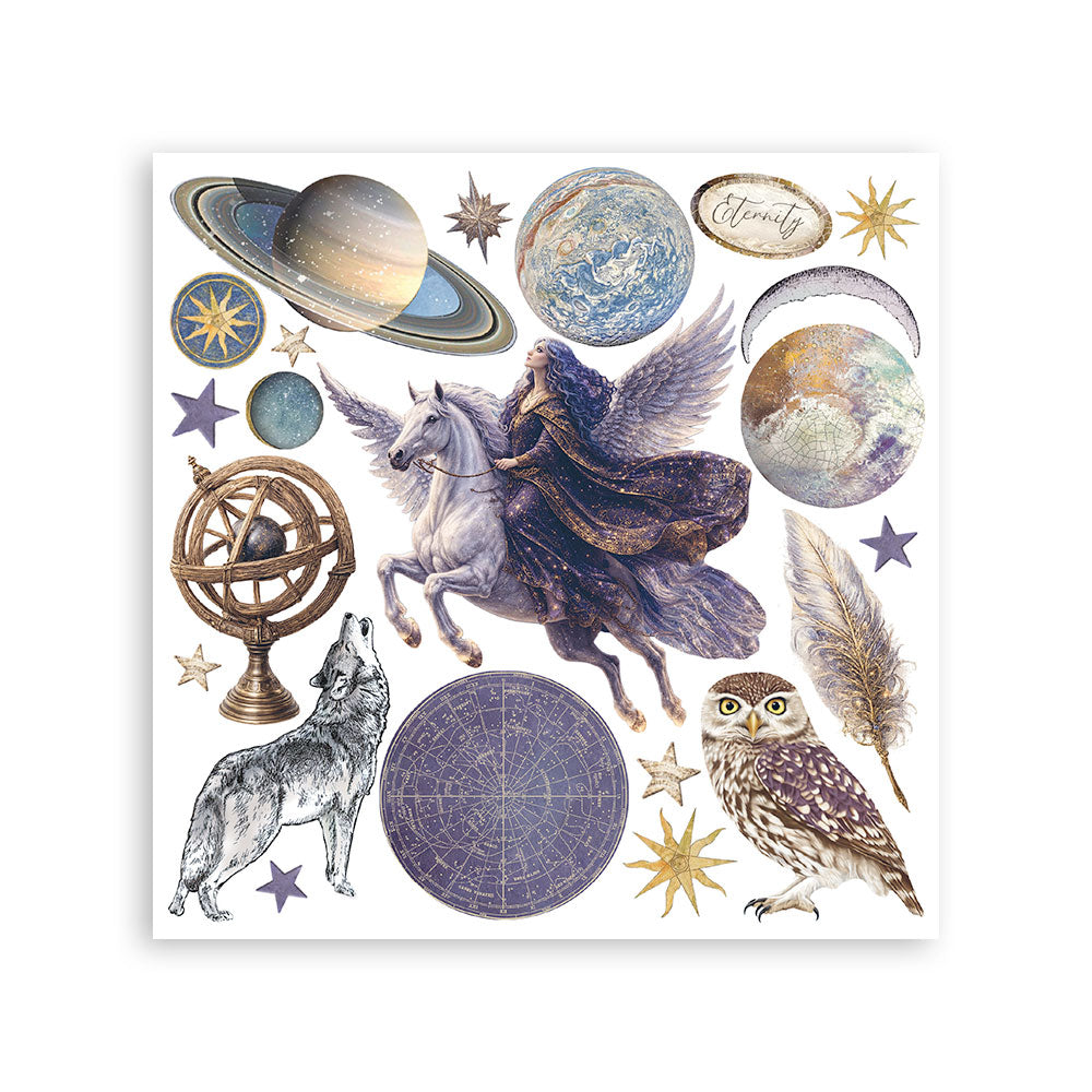 Printed Decorative Rub On Kit For Art And Craft cm 15.5x15.5 - Cosmos