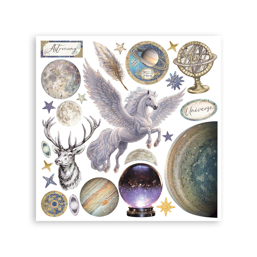 Printed Decorative Rub On Kit For Art And Craft cm 15.5x15.5 - Cosmos