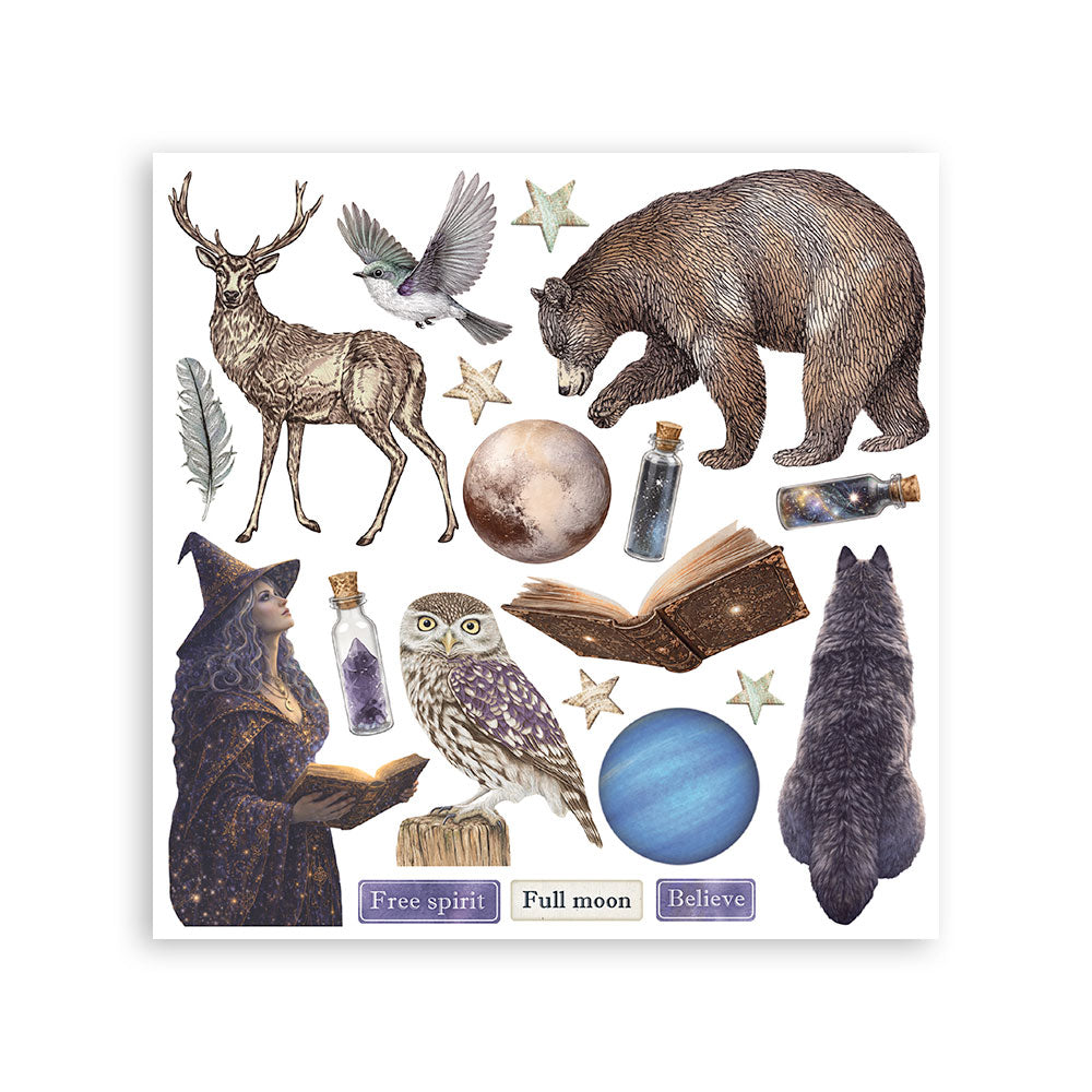 Printed Decorative Rub On Kit For Art And Craft cm 15.5x15.5 - Cosmos