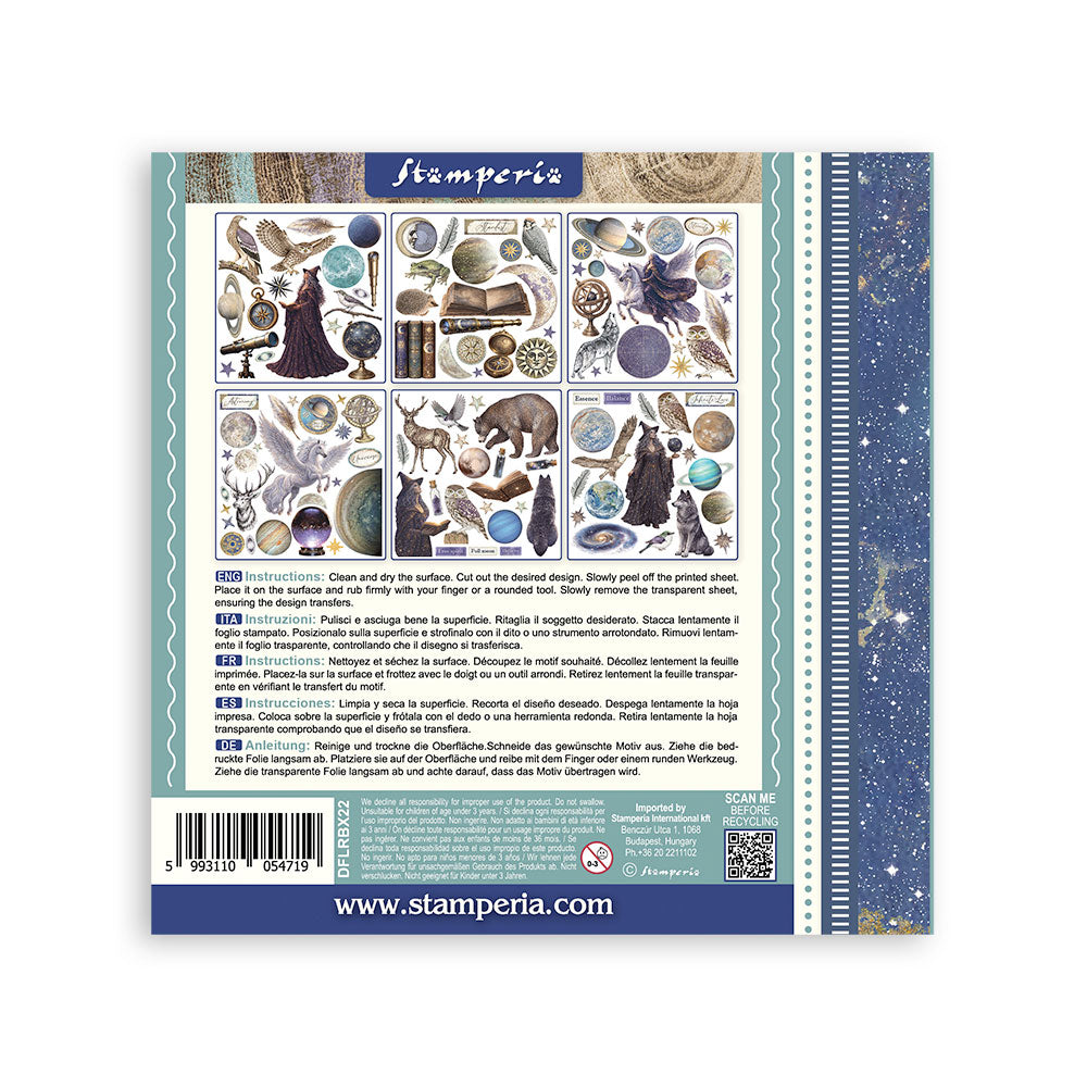 Printed Decorative Rub On Kit For Art And Craft cm 15.5x15.5 - Cosmos