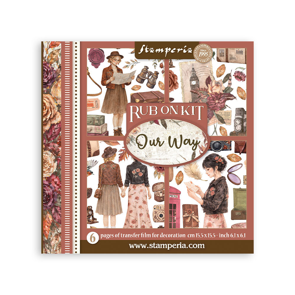 Printed Decorative Rub On Kit For Art And Craft 15.5x15.5cm - Our Way