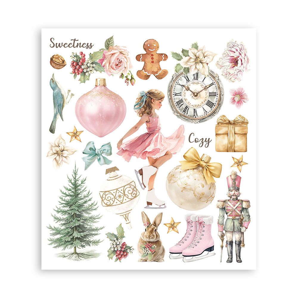 Printed Decorative Rub-On Selection For Art And Craft cm 20.5x23 - Winter Magic