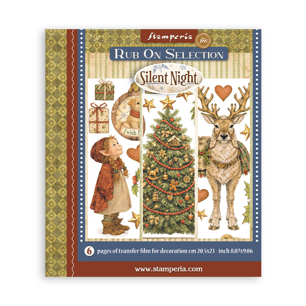 Printed Decorative Rub-On Selection For Art And Craft cm 20.5x23 - Silent Night
