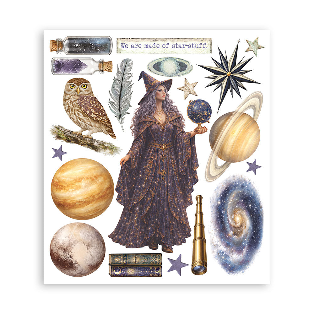 Printed Decorative Rub On Selection For Art And Craft cm 20.5x23 - Cosmos
