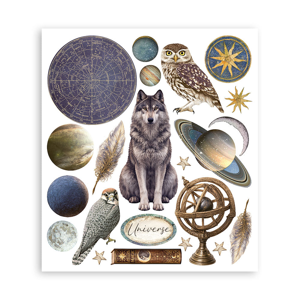 Printed Decorative Rub On Selection For Art And Craft cm 20.5x23 - Cosmos
