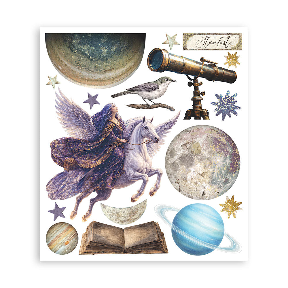 Printed Decorative Rub On Selection For Art And Craft cm 20.5x23 - Cosmos