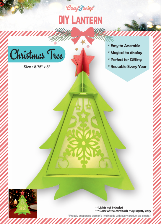 CrafTreat DIY Paper Lanterns - Christmas Tree