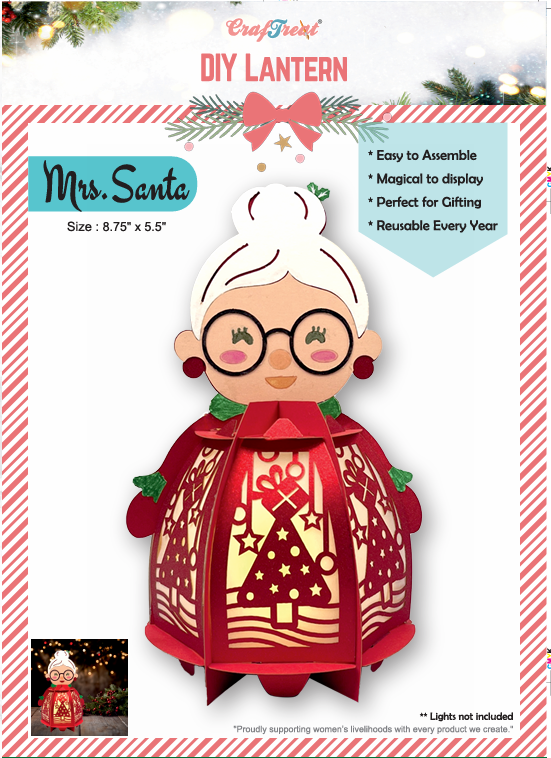 CrafTreat DIY Paper Lanterns - Mrs Santa