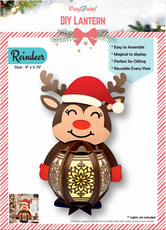 CrafTreat DIY Paper Lanterns - Reindeer