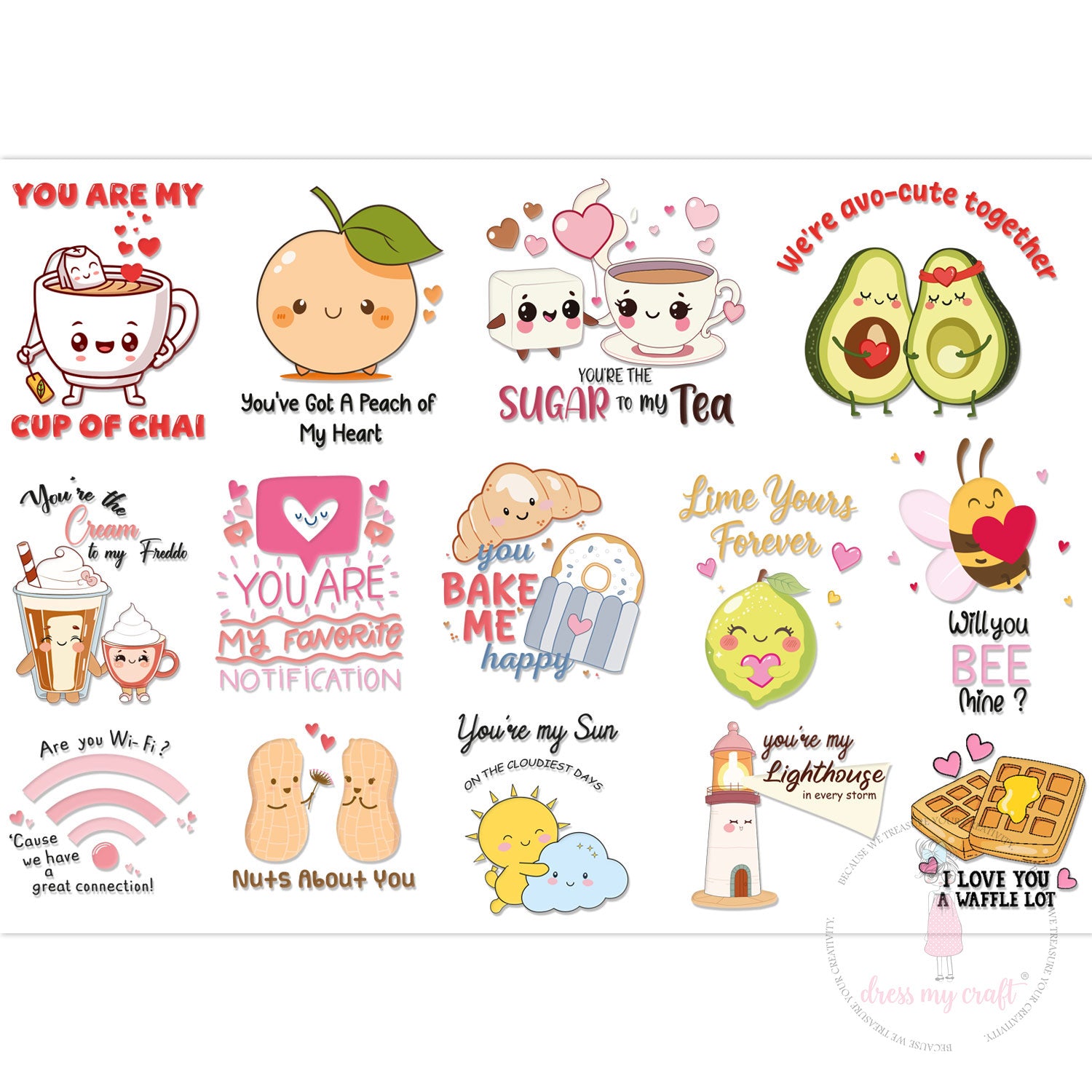 Dress My Craft - Stick N Peel Stickers - Say It Cute