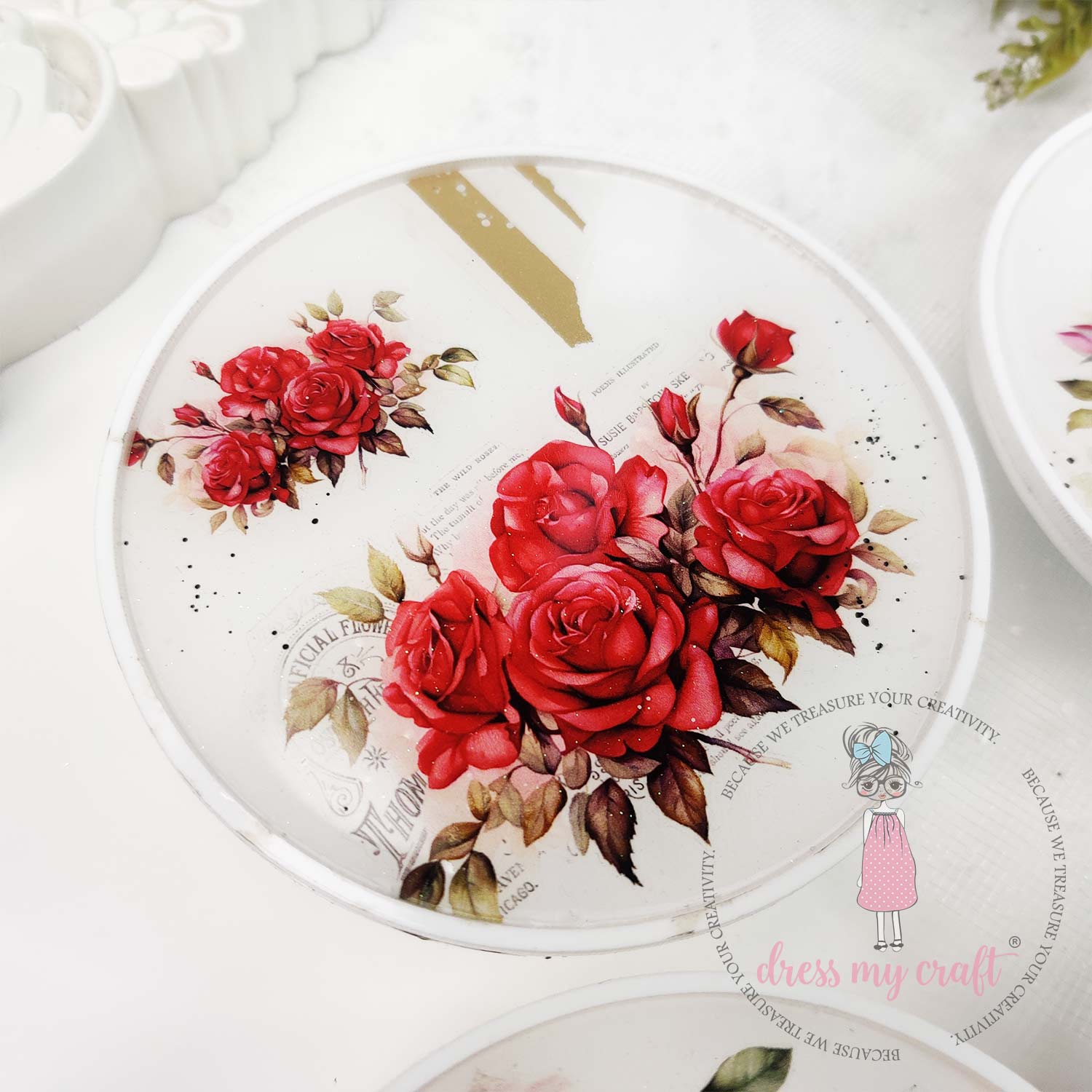 Dress My Craft - Lovely Roses - Mini Transfer Me (4" X 6")