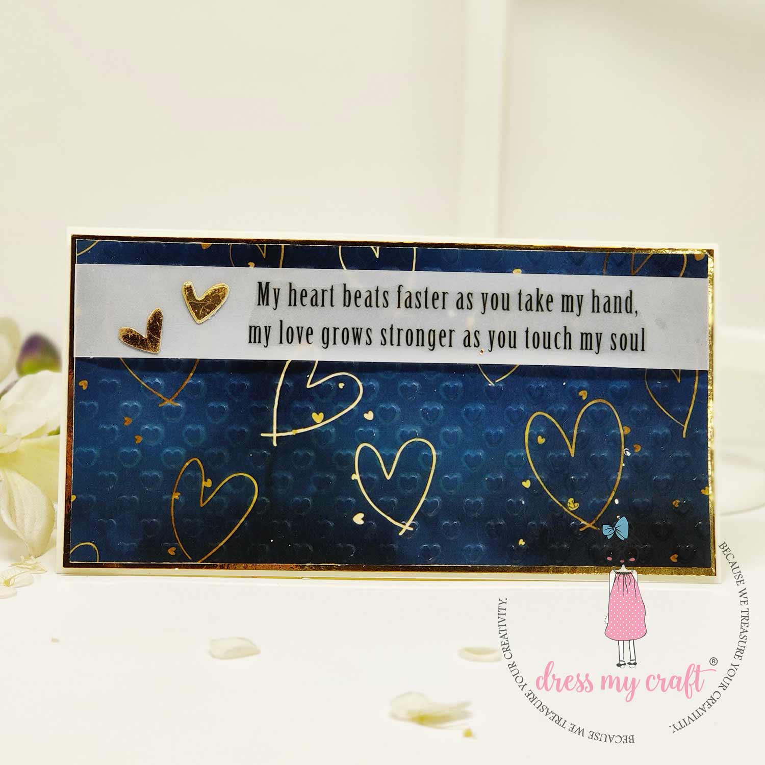 Dress My Craft - Heart Pattern - Embossing Folder