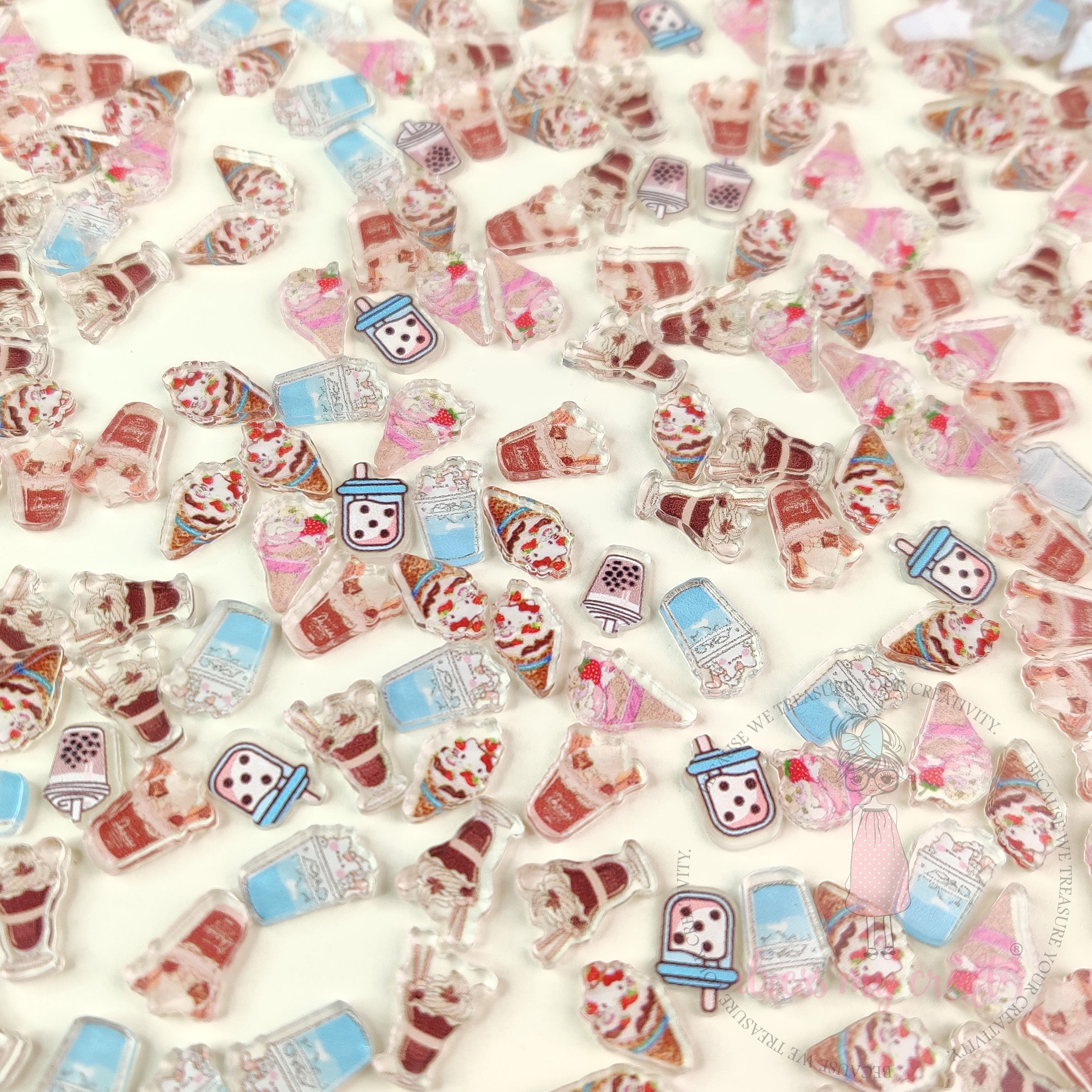 Dress My Craft - Cute Ice Cream Charms Mix