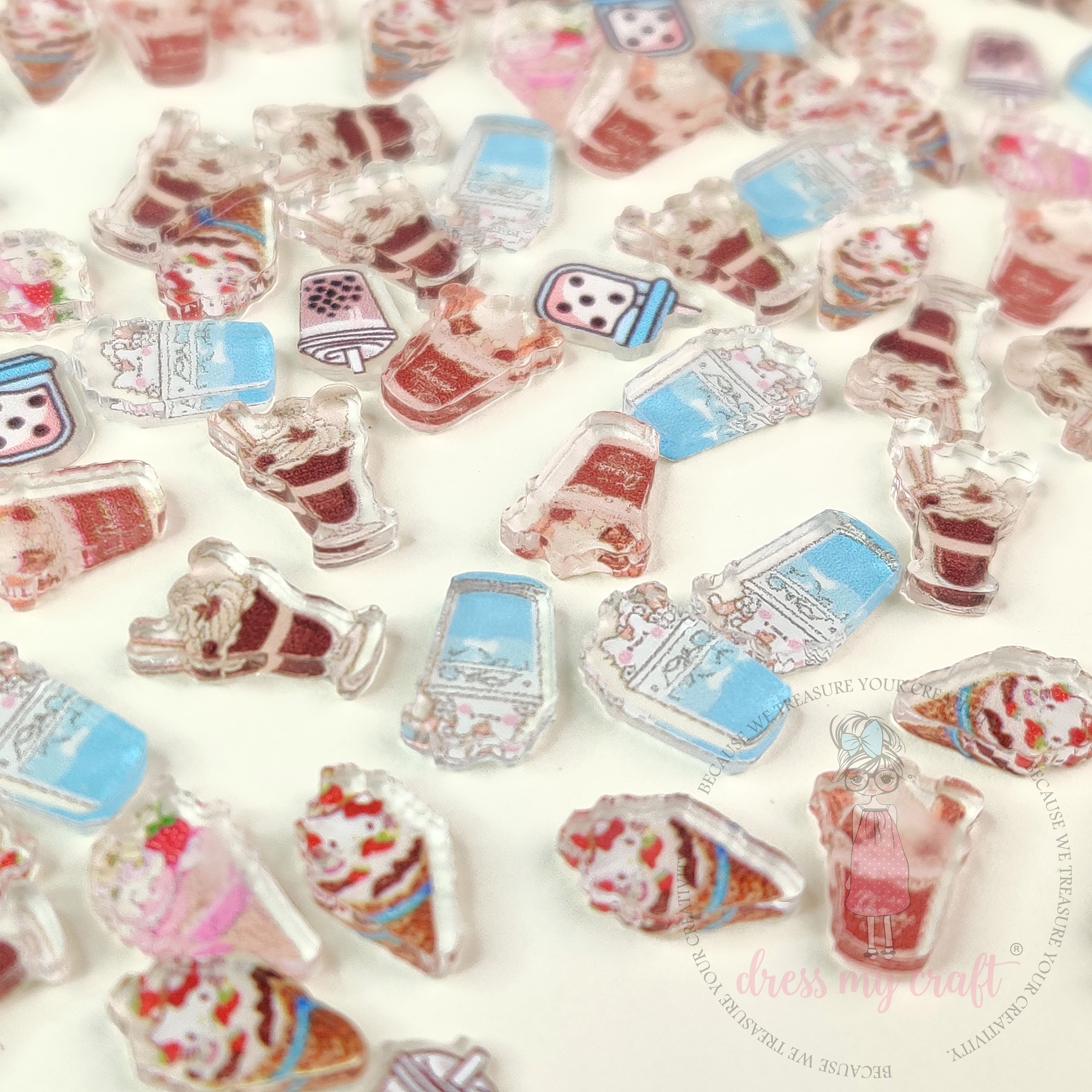 Dress My Craft - Cute Ice Cream Charms Mix
