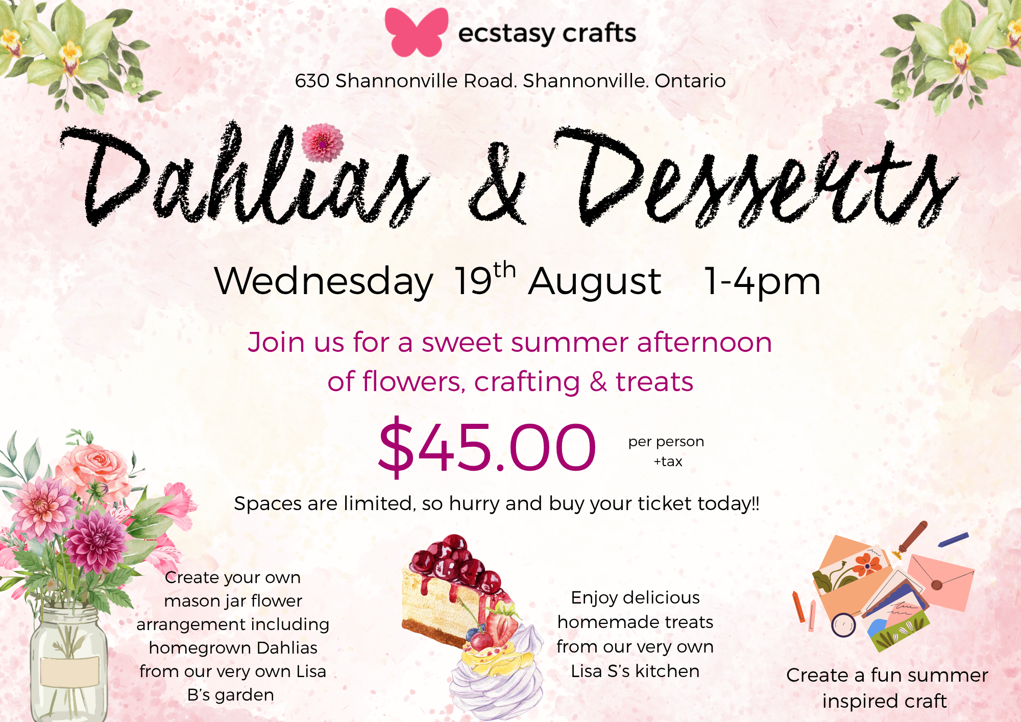 Dahlias & Desserts In-Store Event