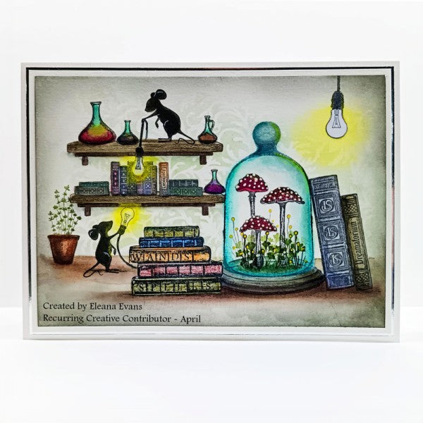 Lavinia Stamps - Purple Cap Mushrooms Stamp