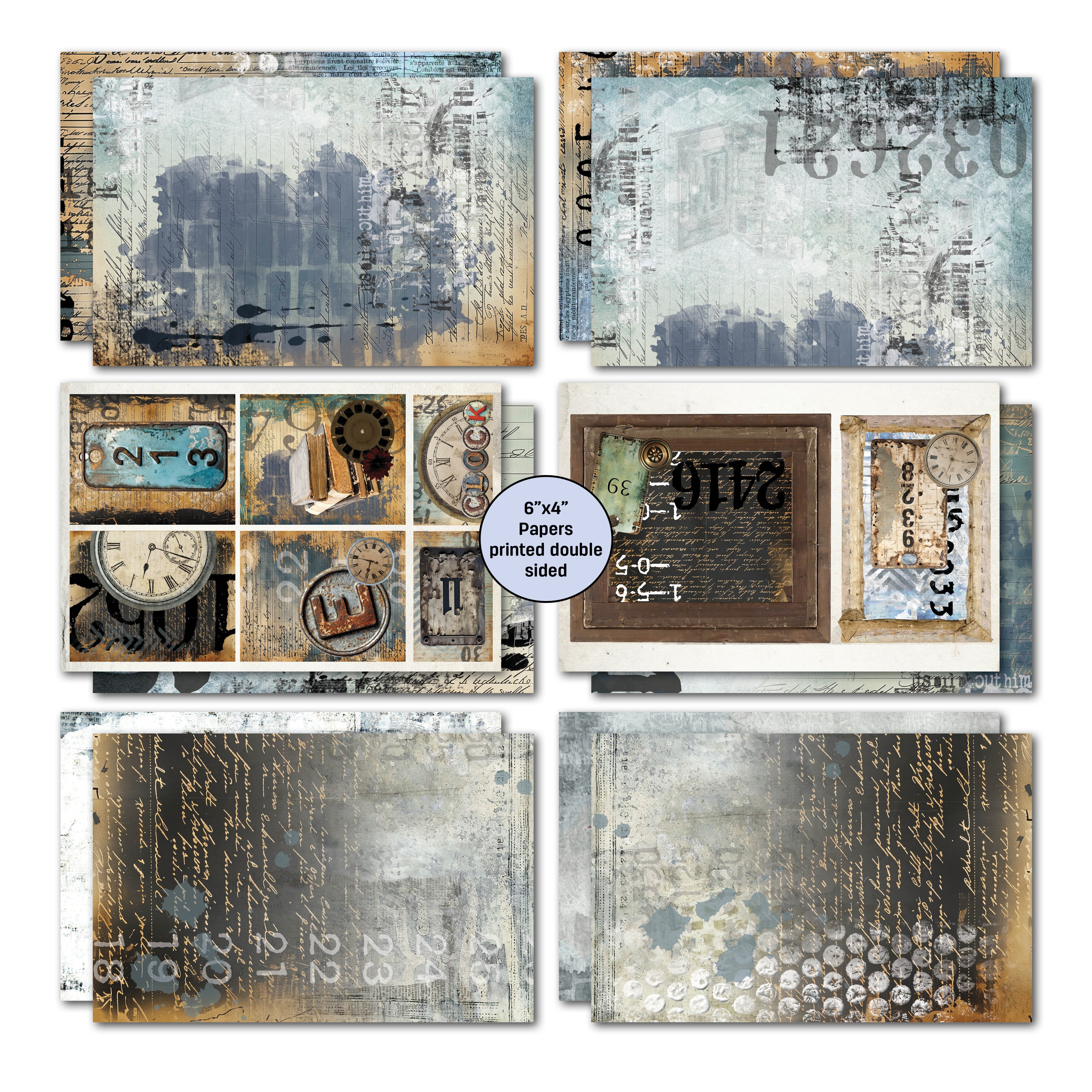 3Quarter Designs Eclectic Clocks 6x4 Card Pack