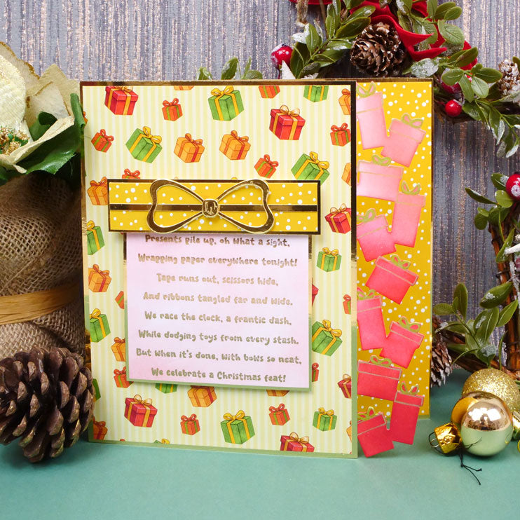 Festive Fancy-Edge Card Blanks - Gift Boxes