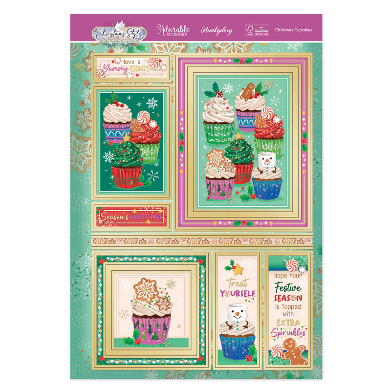 Christmas Cupcakes Luxury Topper Set