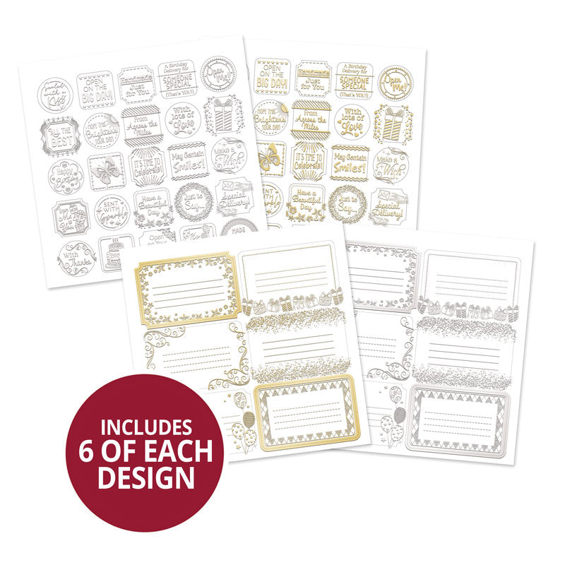 Stickables Foiled Address Labels & Envelope Seals Pad - Everyday