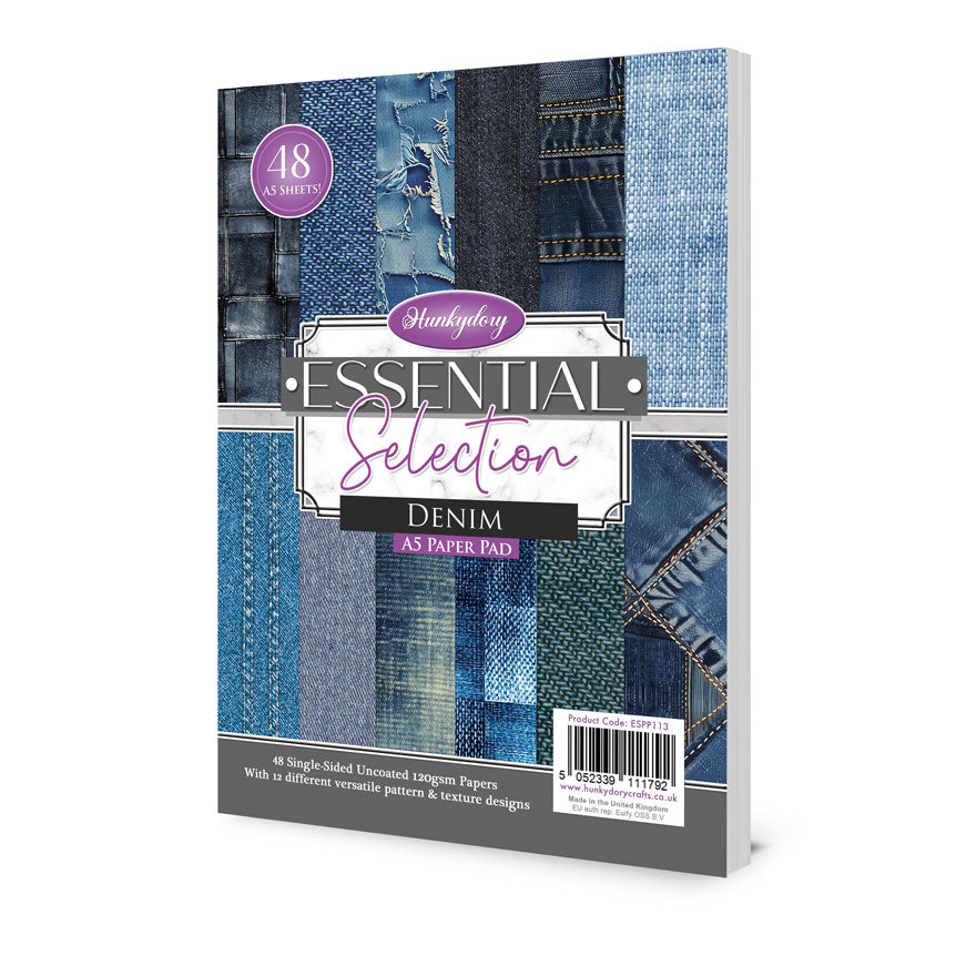 Hunkydory Essential Selection Paper Pad - Denim
