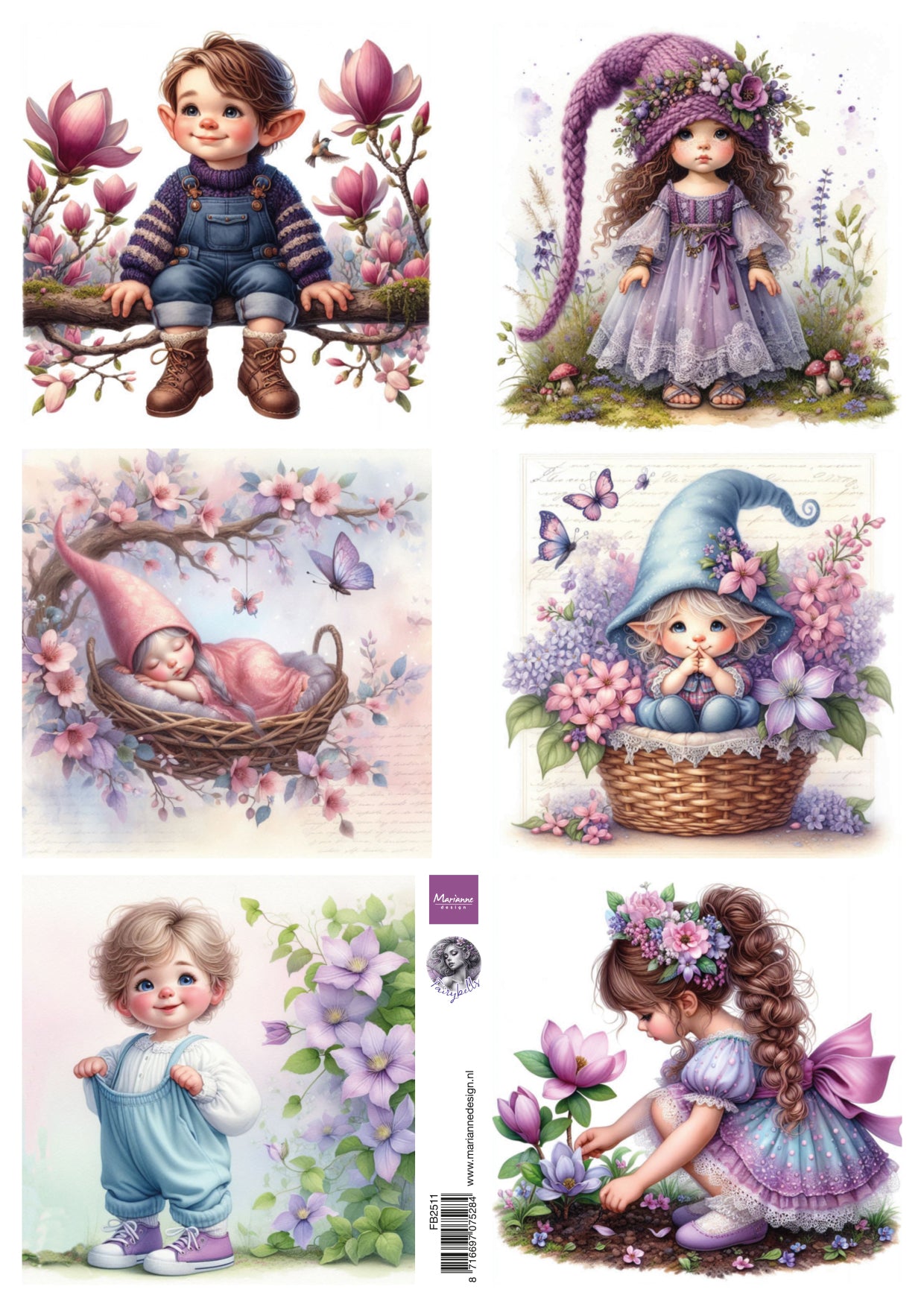 Marianne Design A4 Cutting Sheet - Magical Garden by Fairybells