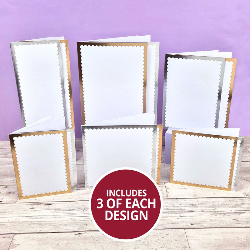Scalloped Foiled Edge Card Blanks & Envelopes Megabuy