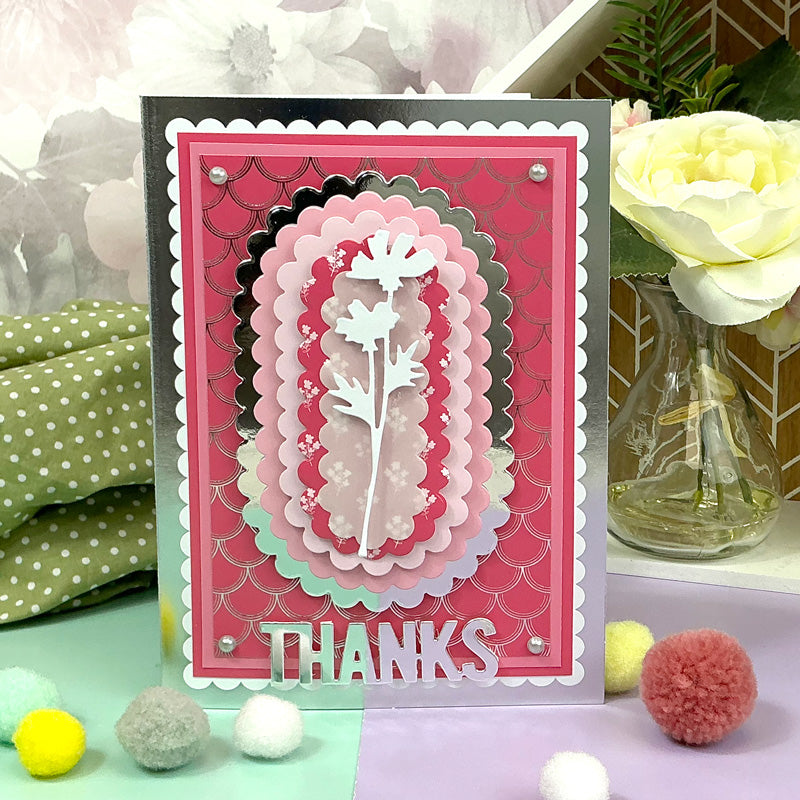 Scalloped Foiled Edge Card Blanks & Envelopes - 7"x 5"