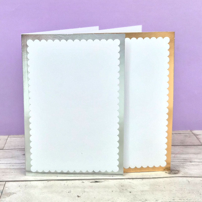 Scalloped Foiled Edge Card Blanks & Envelopes - 7"x 5"