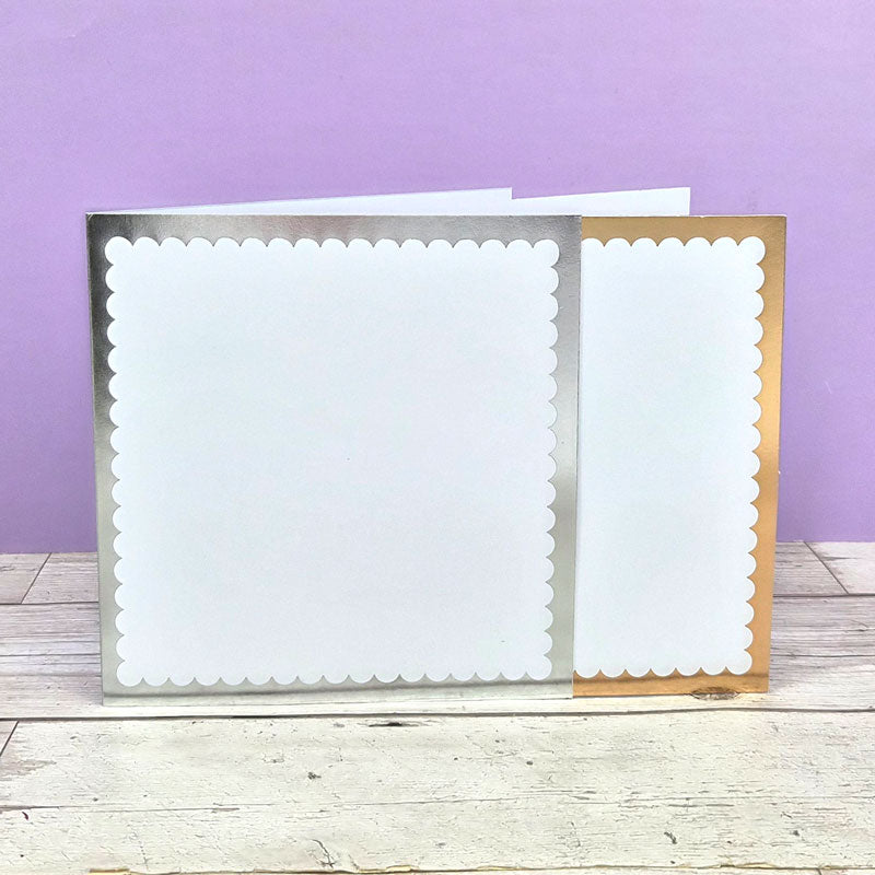 Scalloped Foiled Edge Card Blanks & Envelopes - 6"x 6"