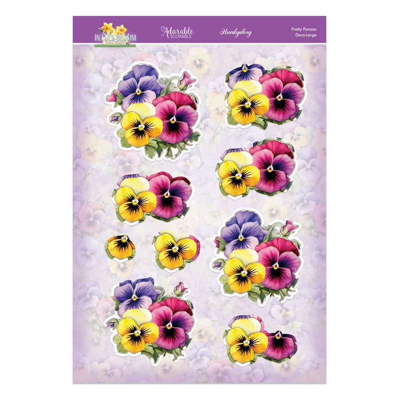 In Full Bloom - Floral Delights Deco-Large Set - Pretty Pansies