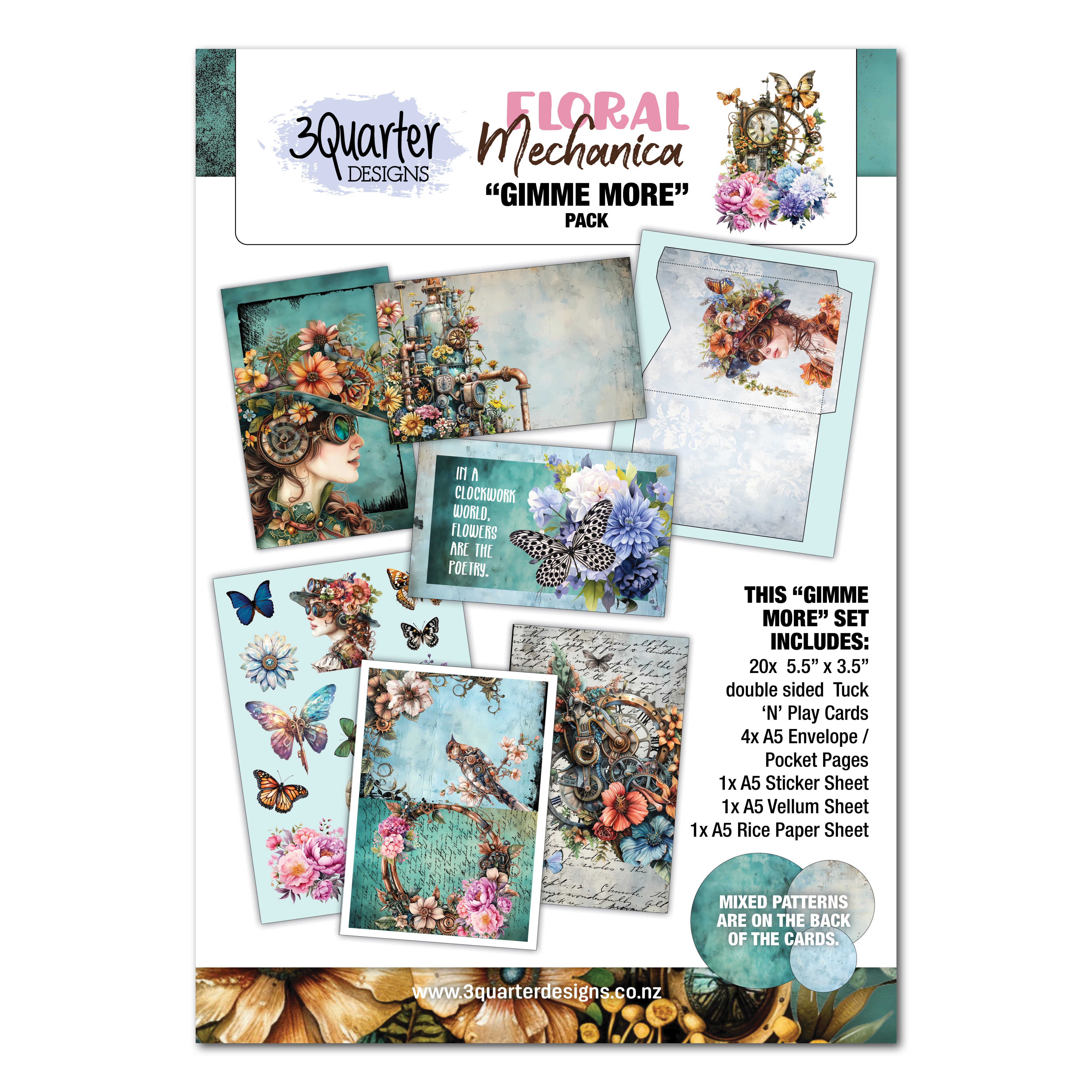 3Quarter Designs Floral Mechanica - Gimme More Pack