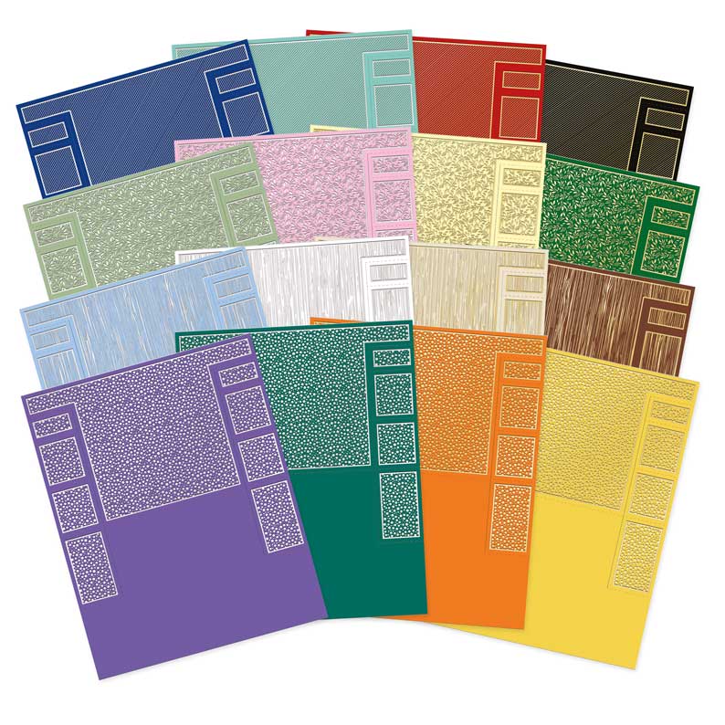 Foiled Pattern Stepper Cards - Square Centrepiece