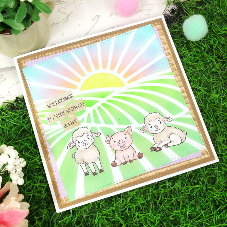 For the Love of Stamps - Lovely Lambs & Pigs