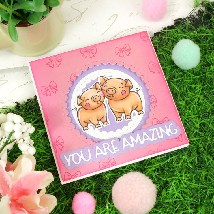 For the Love of Stamps - Lovely Lambs & Pigs