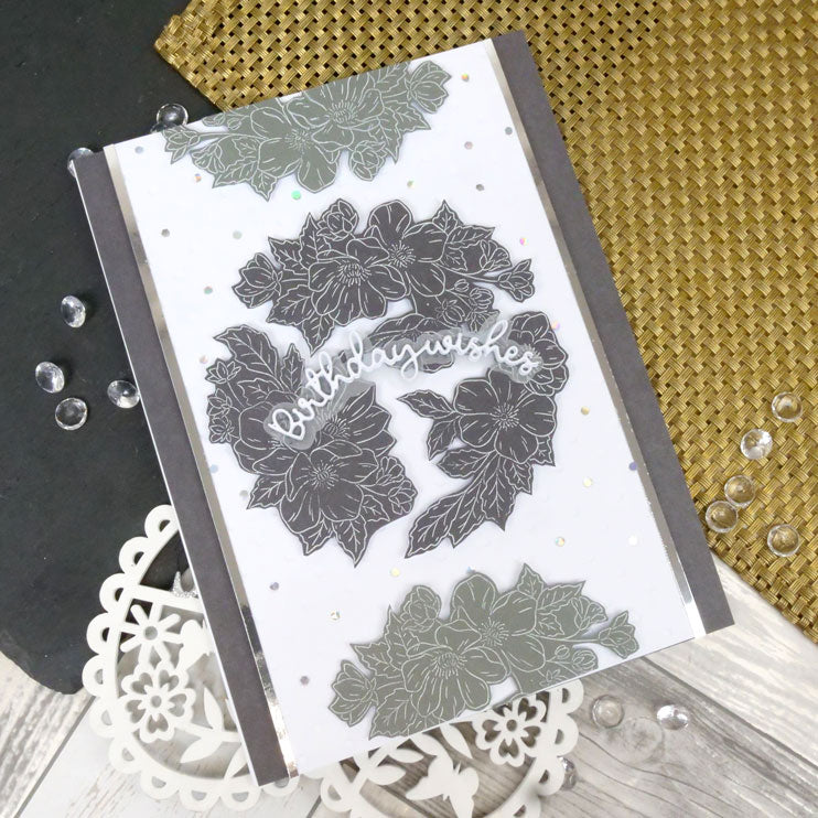 For the Love of Stamps - A Circle of Anemones