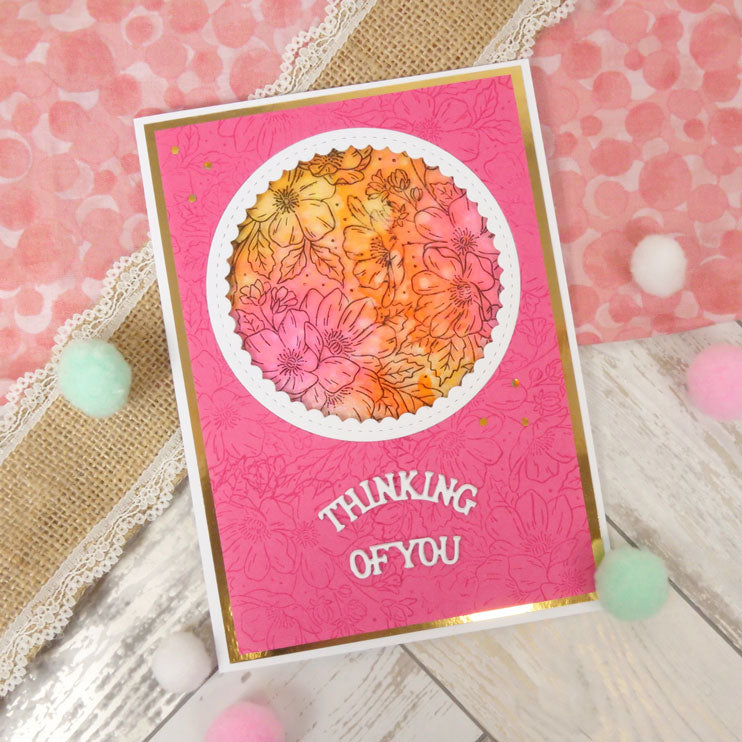 For the Love of Stamps - A Circle of Anemones