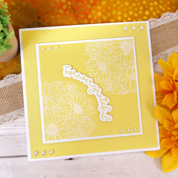 For the Love of Stamps - A Circle of Sunflowers