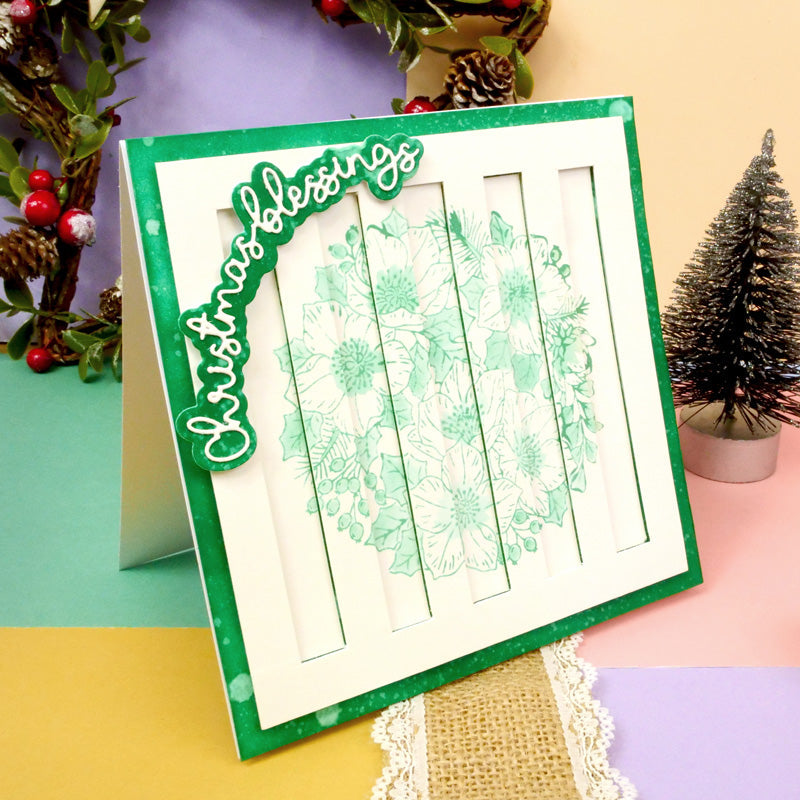 For the Love of Stamps - A Circle of Christmas Roses