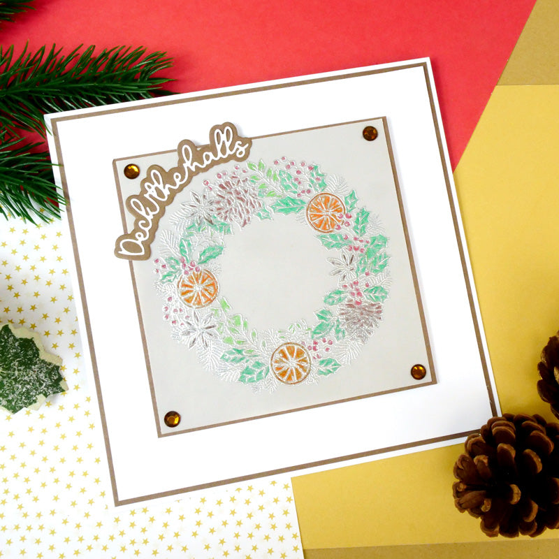 For the Love of Stamps - A Circle of Festive Foliage