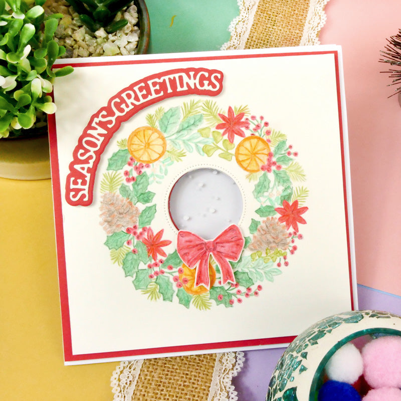 For the Love of Stamps - A Circle of Festive Foliage