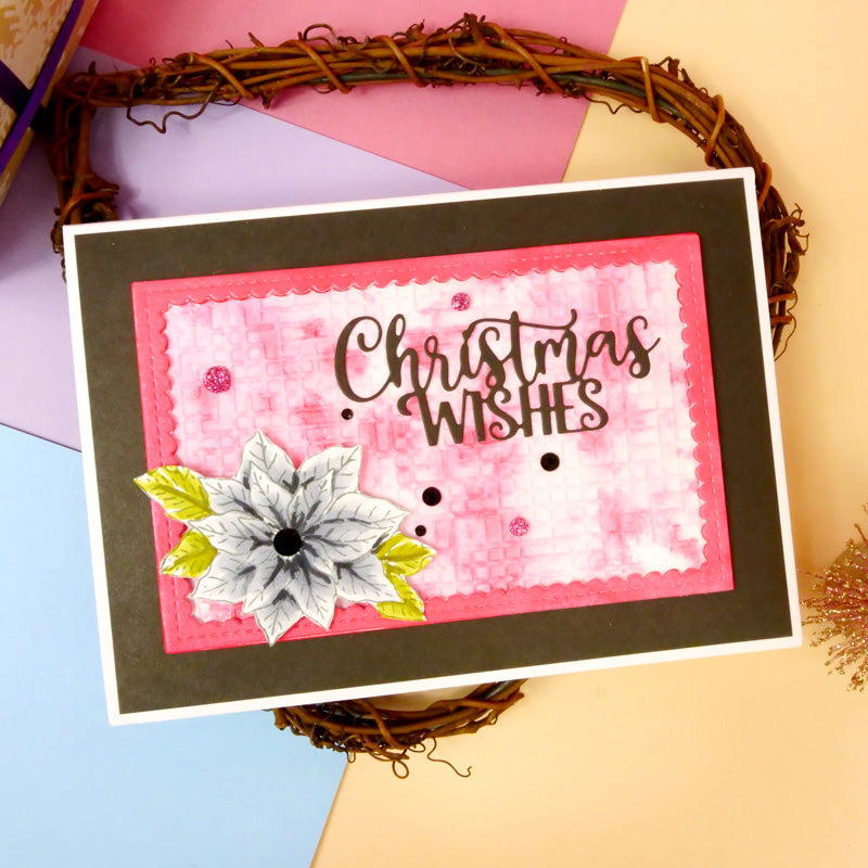 For the Love of Stamps - A Circle of Poinsettias